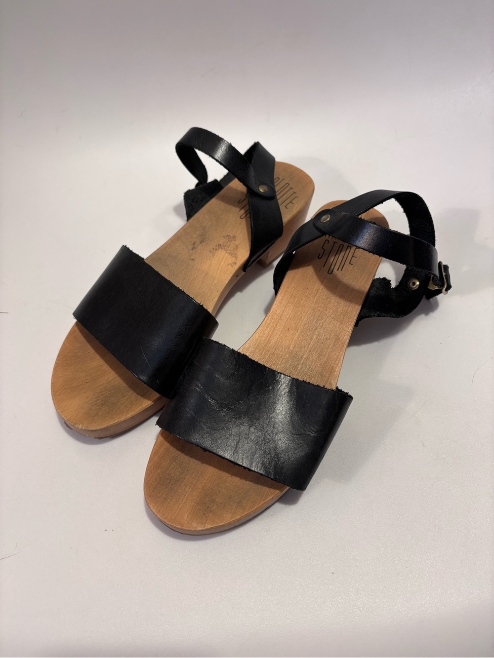 Charlotte Stone Clog Sandals Size 36